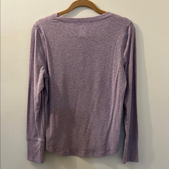 GAP Ribbed Henley Shirt in Purple - Picture 6 of 8